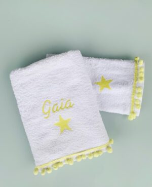 Set Asciugamani Personalizzati Stella Gialla