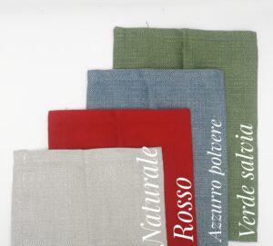 COLORI TOVAGLIETTI JACQUARD NATURALE ROSSO AZZURRO POLVERE VERDE SALVIA