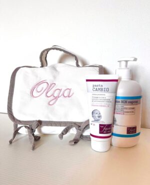 BORSA BEAUTY CASE IGIENE BAGNO BIMBO BIMBA PERSONALIZZATO