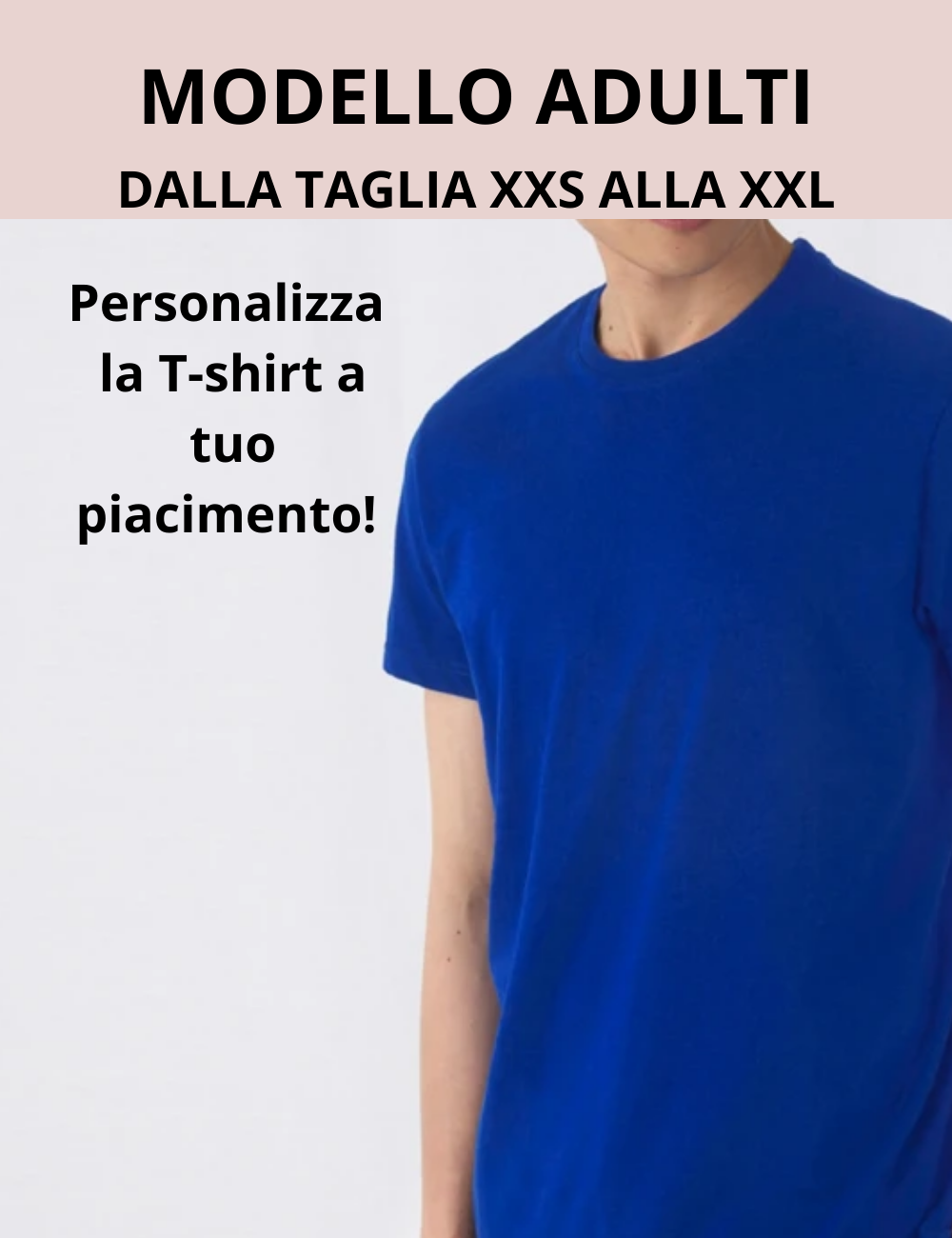 PrintedGift T-Shirt Uomo Personalizzata Con Foto, 100% Cotone, Stampa HD, Made In Italy, Girocollo, Personalizzabile Online