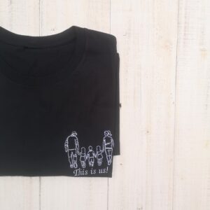 t-shirt famiglia nera