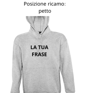 felpa personalizzata ricamata